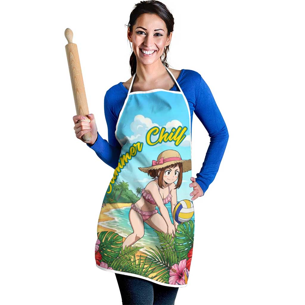 Ochako Uraraka Summer Chill Apron Tropical Anime Beach Play