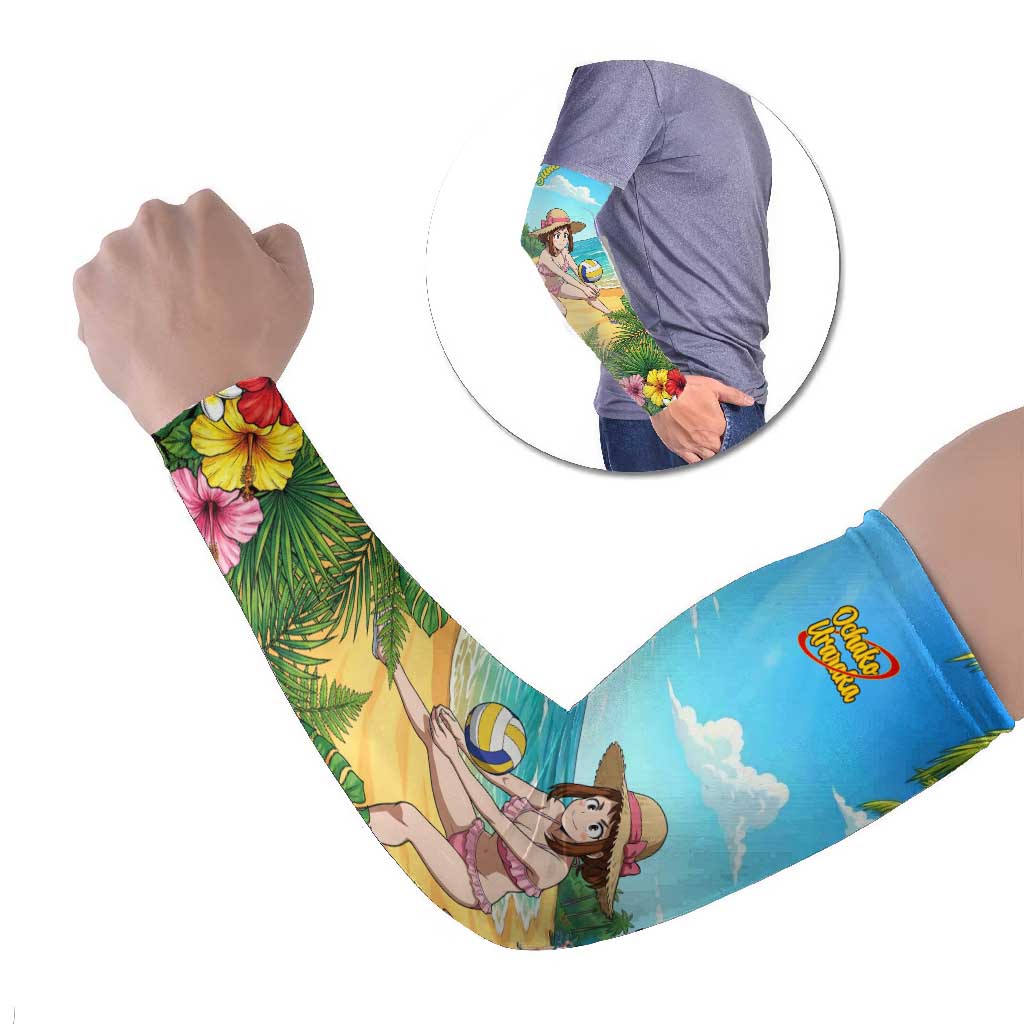 Ochako Uraraka Summer Chill Arm Sleeves Tropical Anime Beach Play