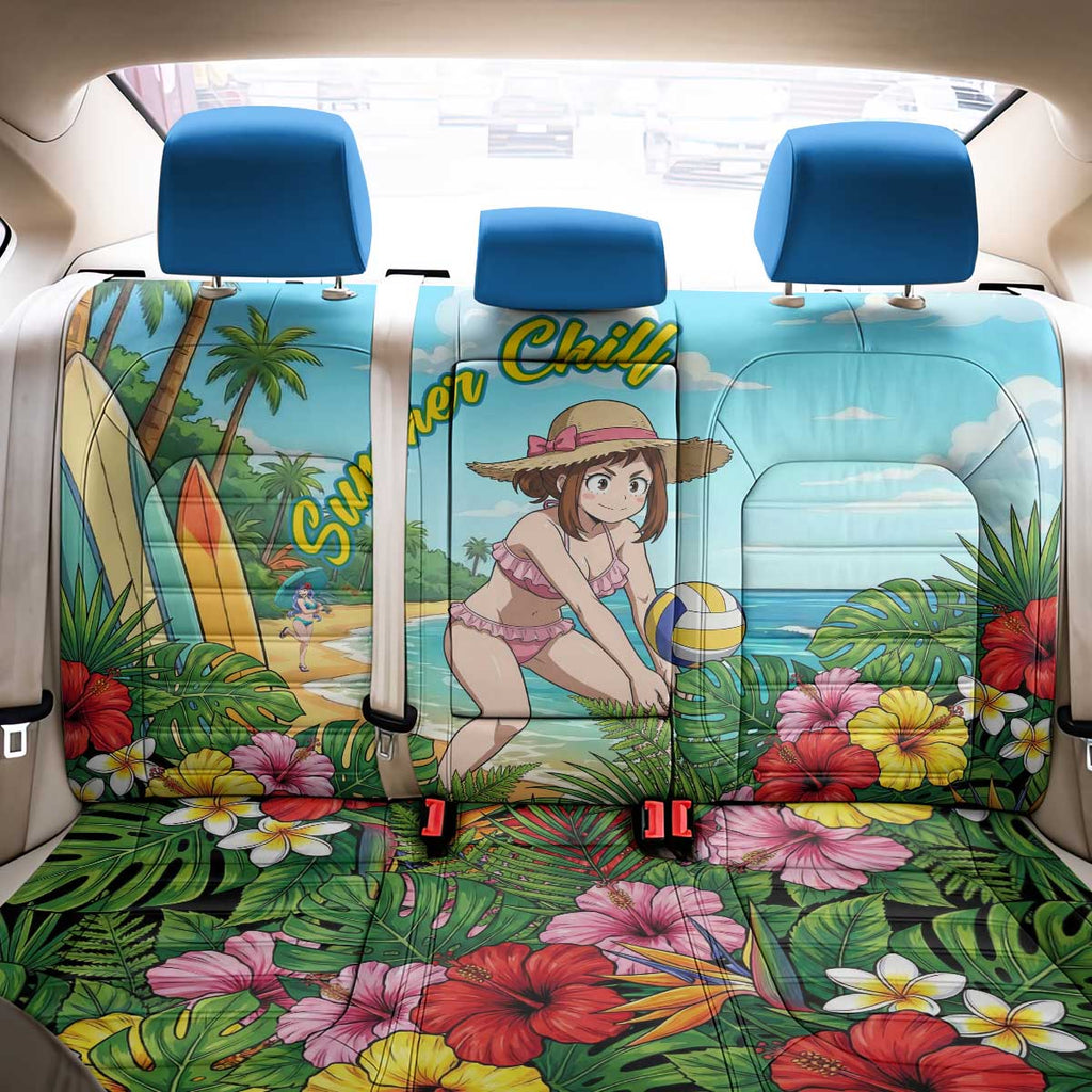 Ochako Uraraka Summer Chill Back Car Seat Cover Tropical Anime Beach Play