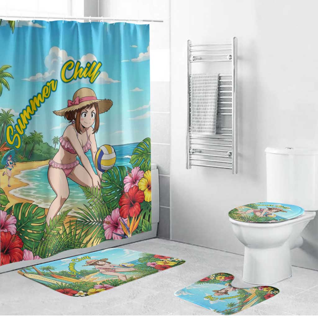 Ochako Uraraka Summer Chill Bathroom Set Tropical Anime Beach Play