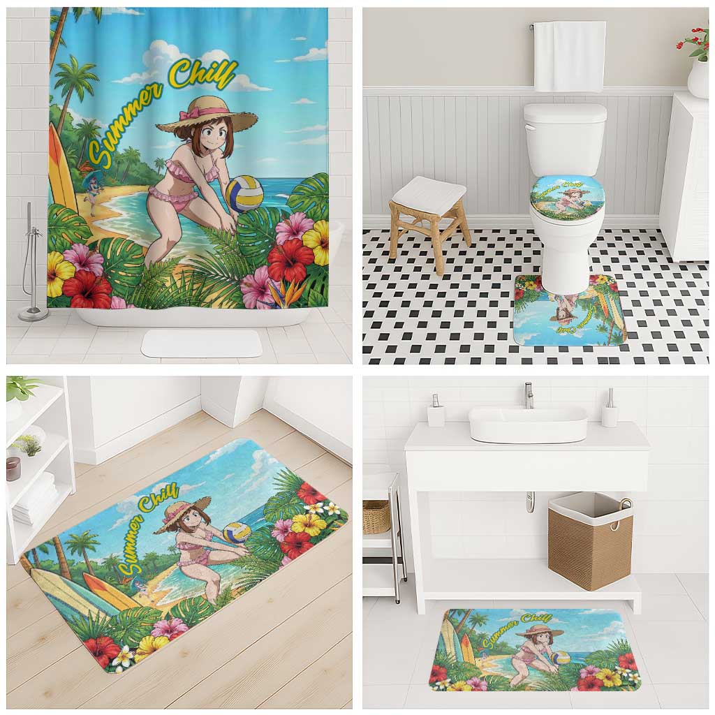 Ochako Uraraka Summer Chill Bathroom Set Tropical Anime Beach Play