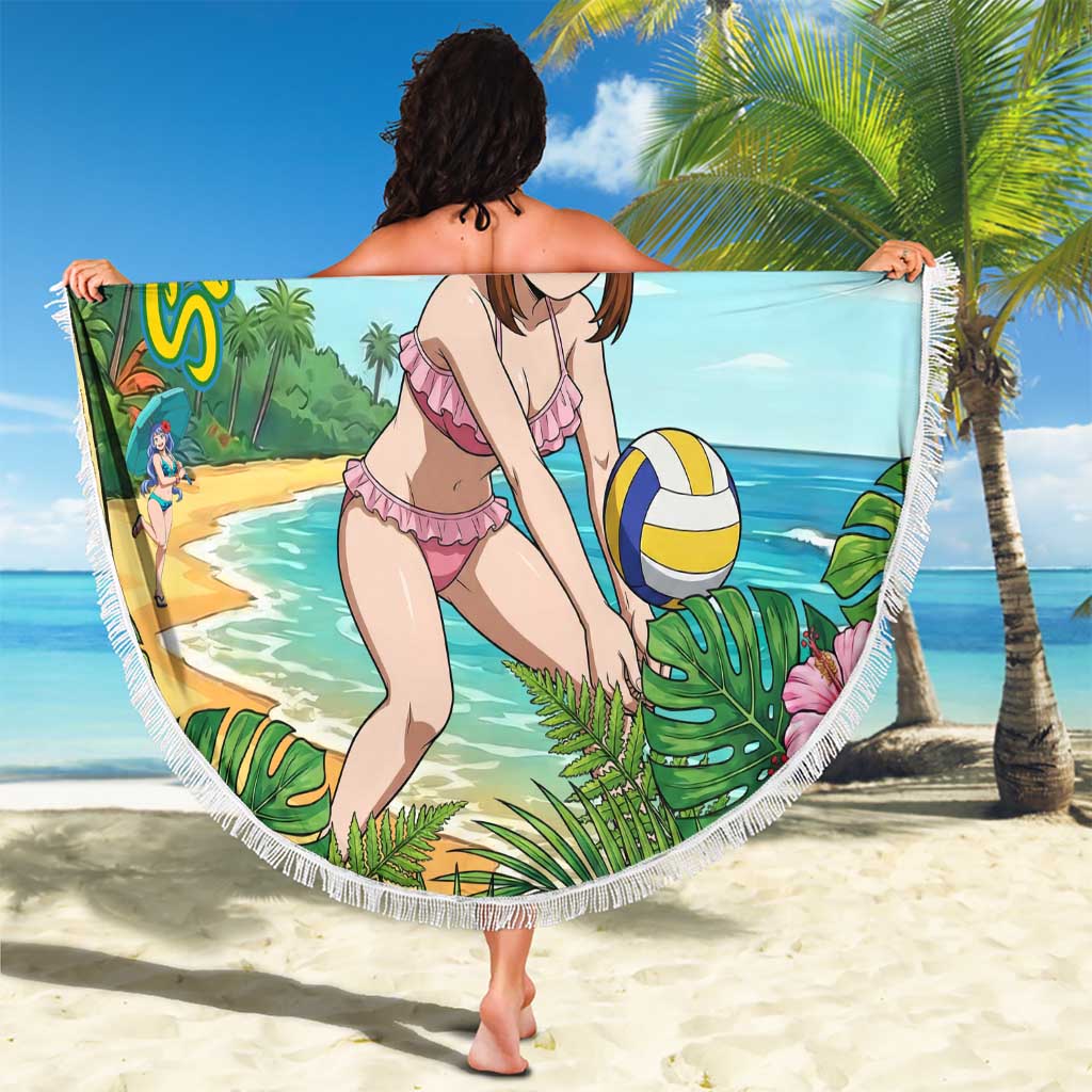 Ochako Uraraka Summer Chill Beach Blanket Tropical Anime Beach Play