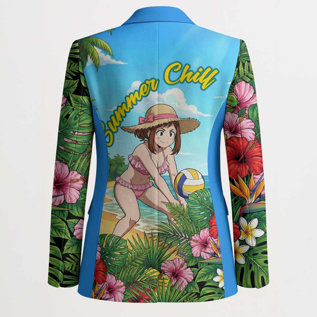 Ochako Uraraka Summer Chill Blazer Tropical Anime Beach Play