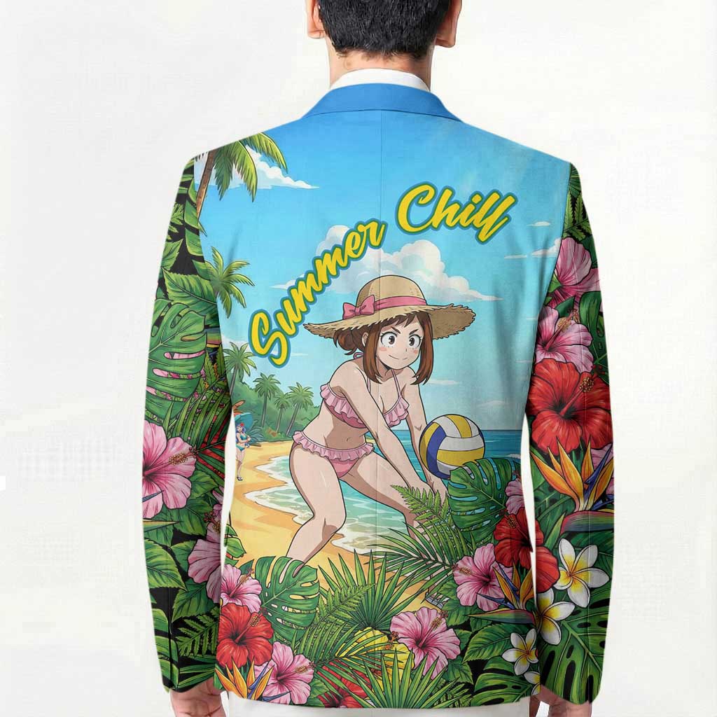 Ochako Uraraka Summer Chill Blazer Tropical Anime Beach Play