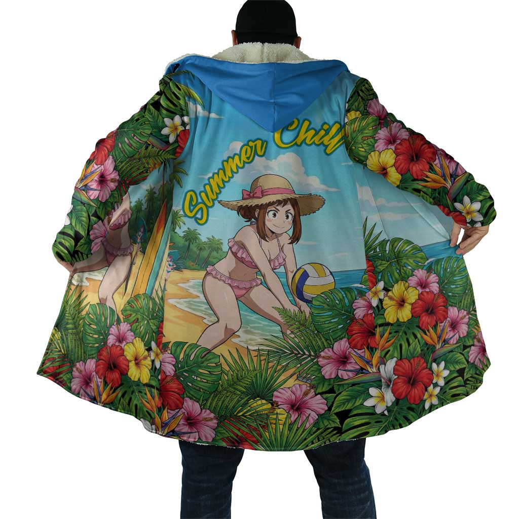 Ochako Uraraka Summer Chill Cloak Tropical Anime Beach Play