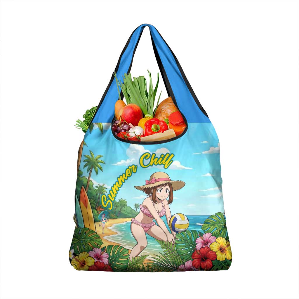 Ochako Uraraka Summer Chill Grocery Bag Tropical Anime Beach Play