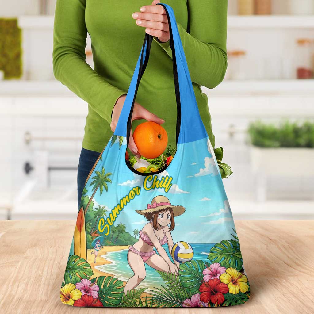 Ochako Uraraka Summer Chill Grocery Bag Tropical Anime Beach Play