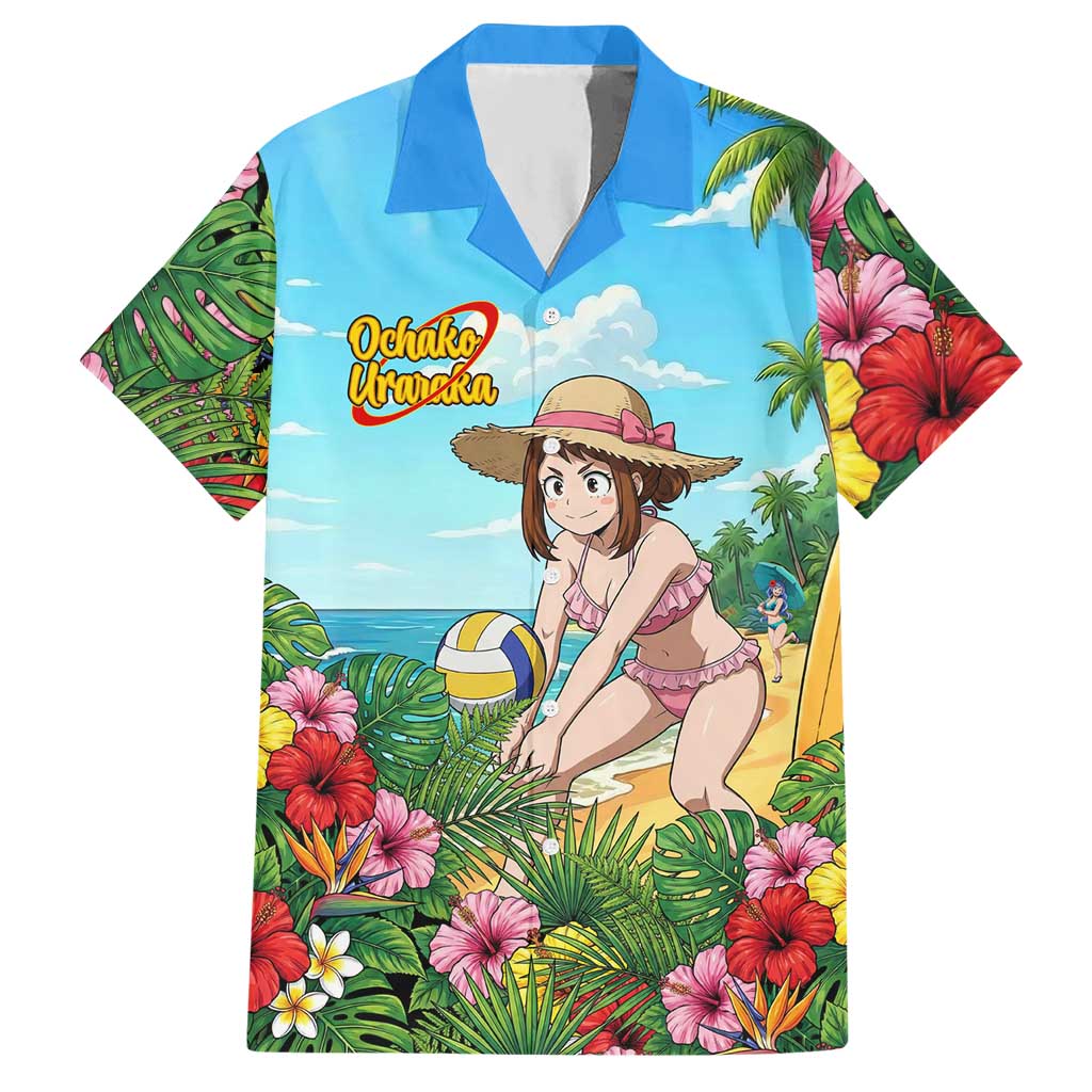 Ochako Uraraka Summer Chill Hawaiian Shirt Tropical Anime Beach Play
