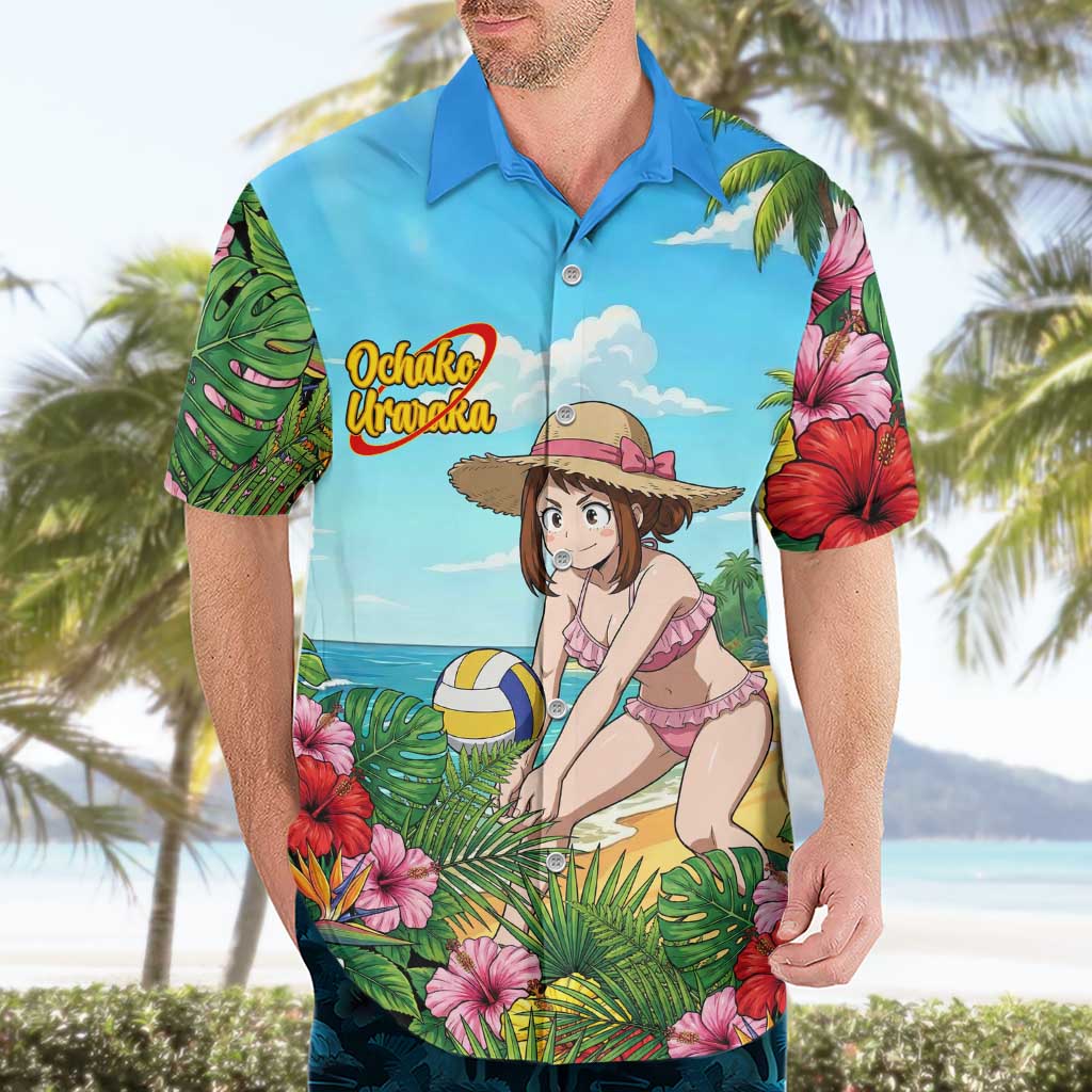Ochako Uraraka Summer Chill Hawaiian Shirt Tropical Anime Beach Play