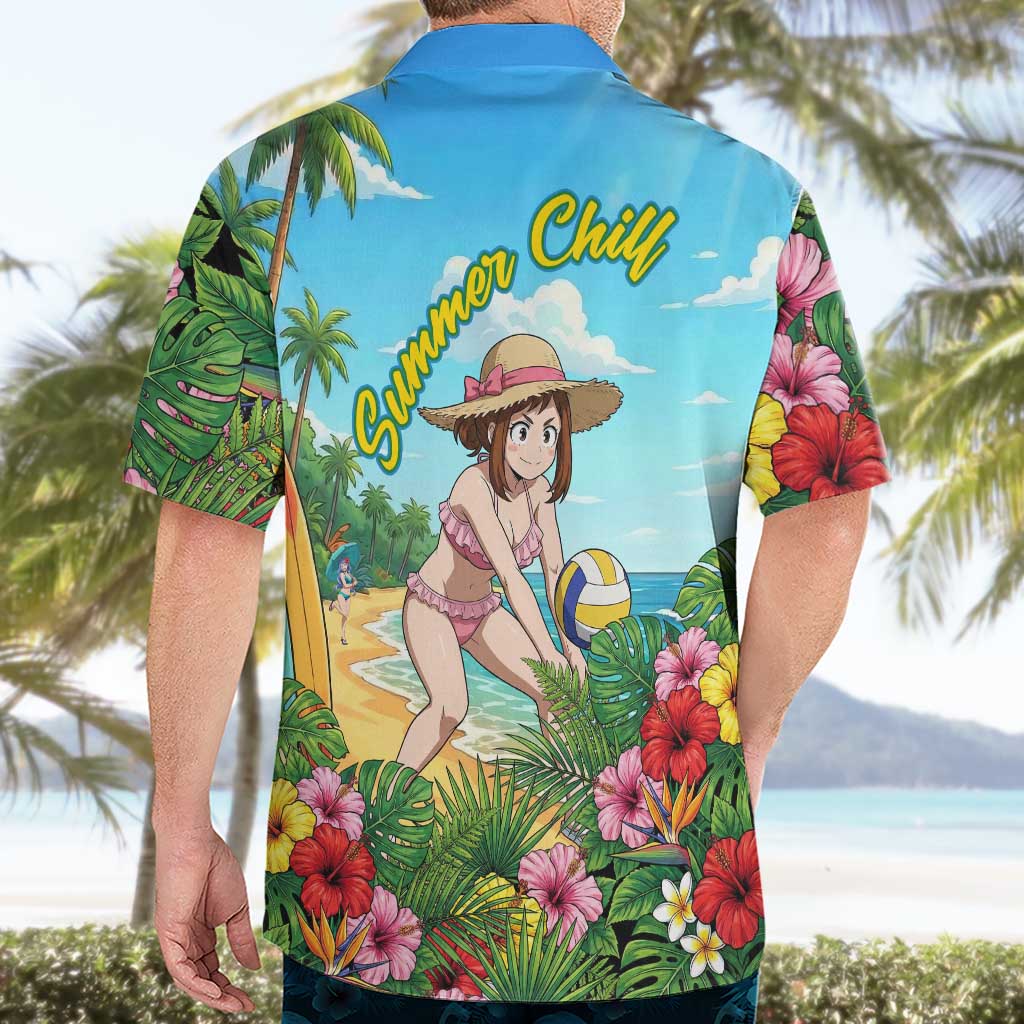 Ochako Uraraka Summer Chill Hawaiian Shirt Tropical Anime Beach Play