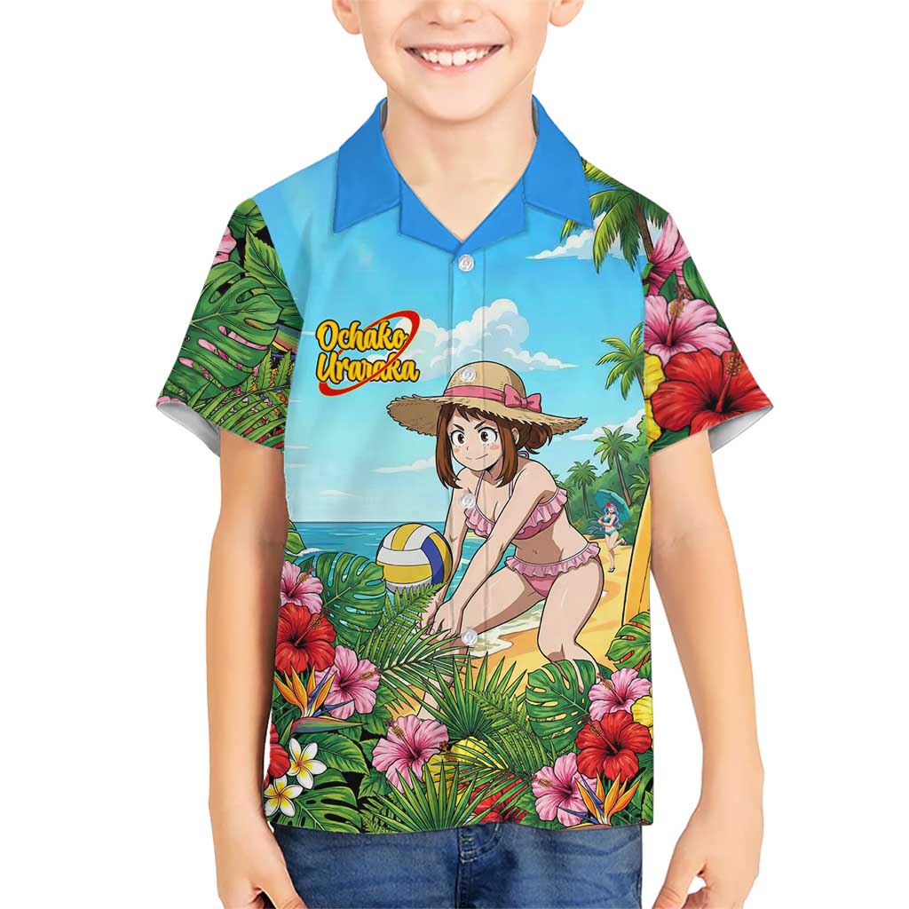 Ochako Uraraka Summer Chill Hawaiian Shirt Tropical Anime Beach Play