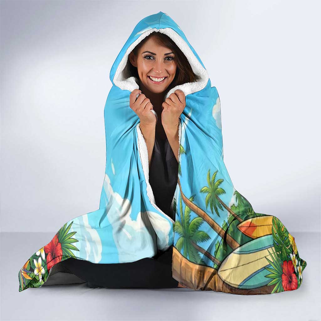 Ochako Uraraka Summer Chill Hooded Blanket Tropical Anime Beach Play