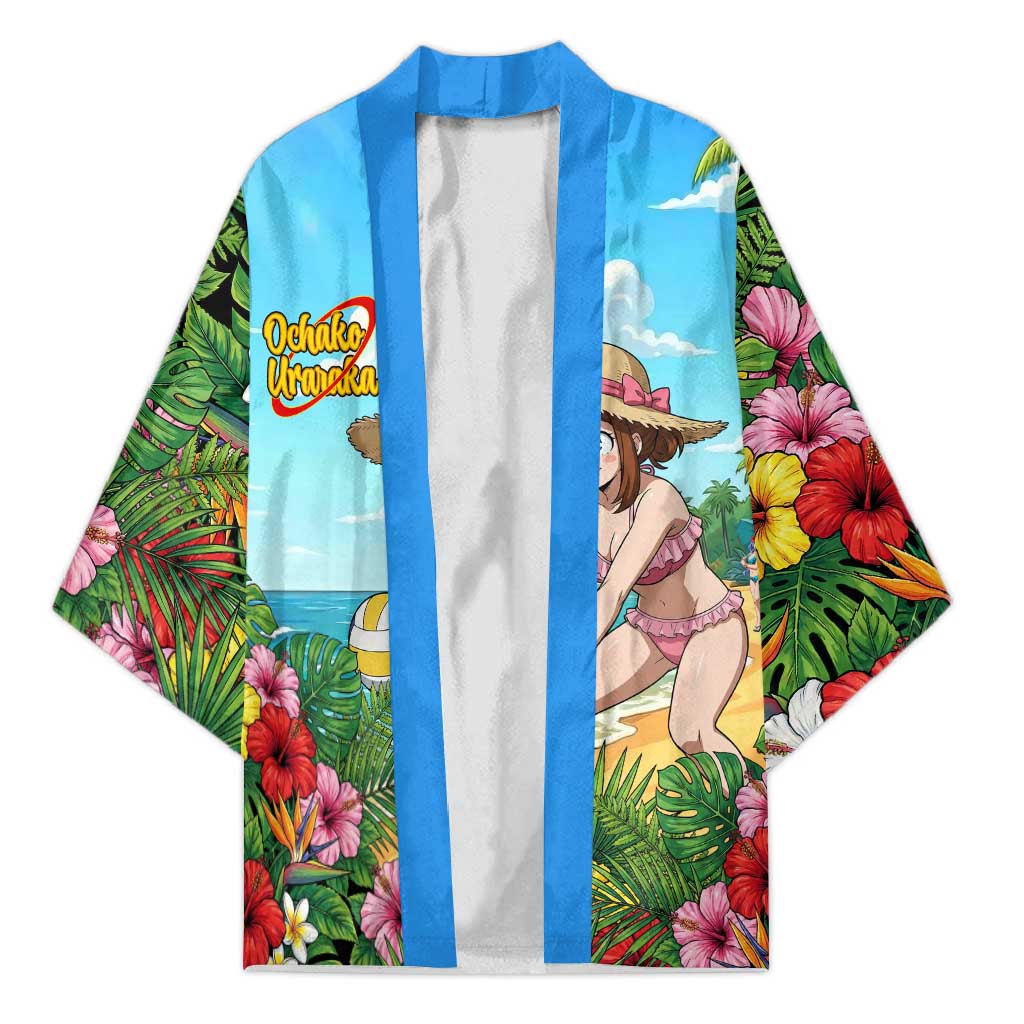 Ochako Uraraka Summer Chill Kimono Tropical Anime Beach Play