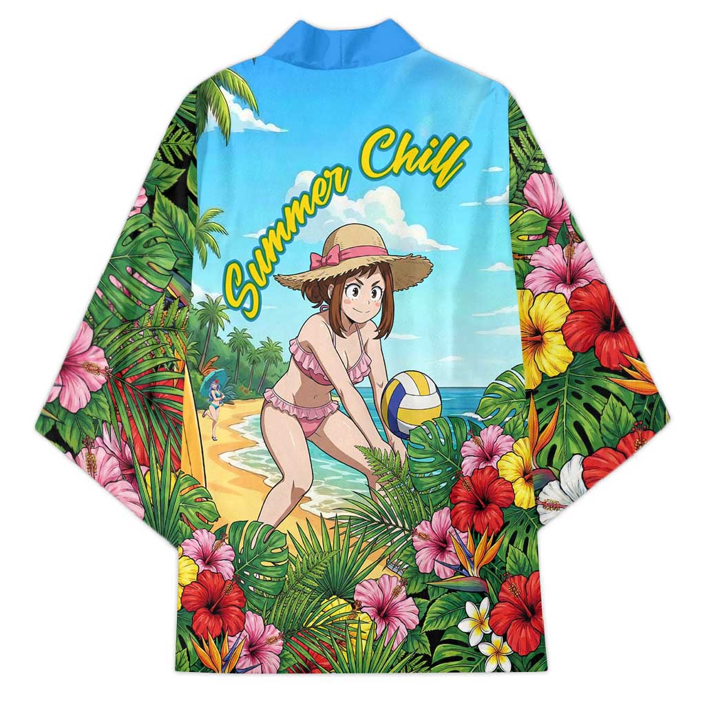 Ochako Uraraka Summer Chill Kimono Tropical Anime Beach Play