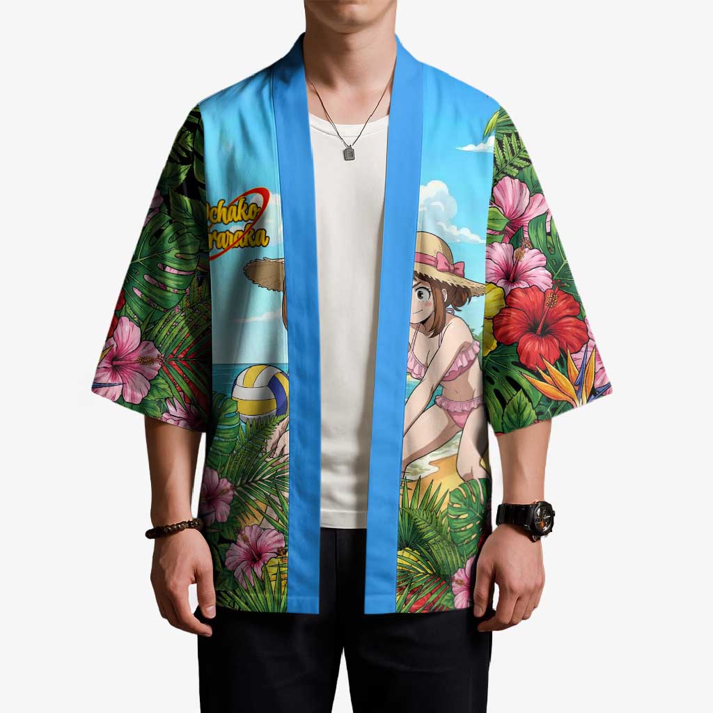 Ochako Uraraka Summer Chill Kimono Tropical Anime Beach Play