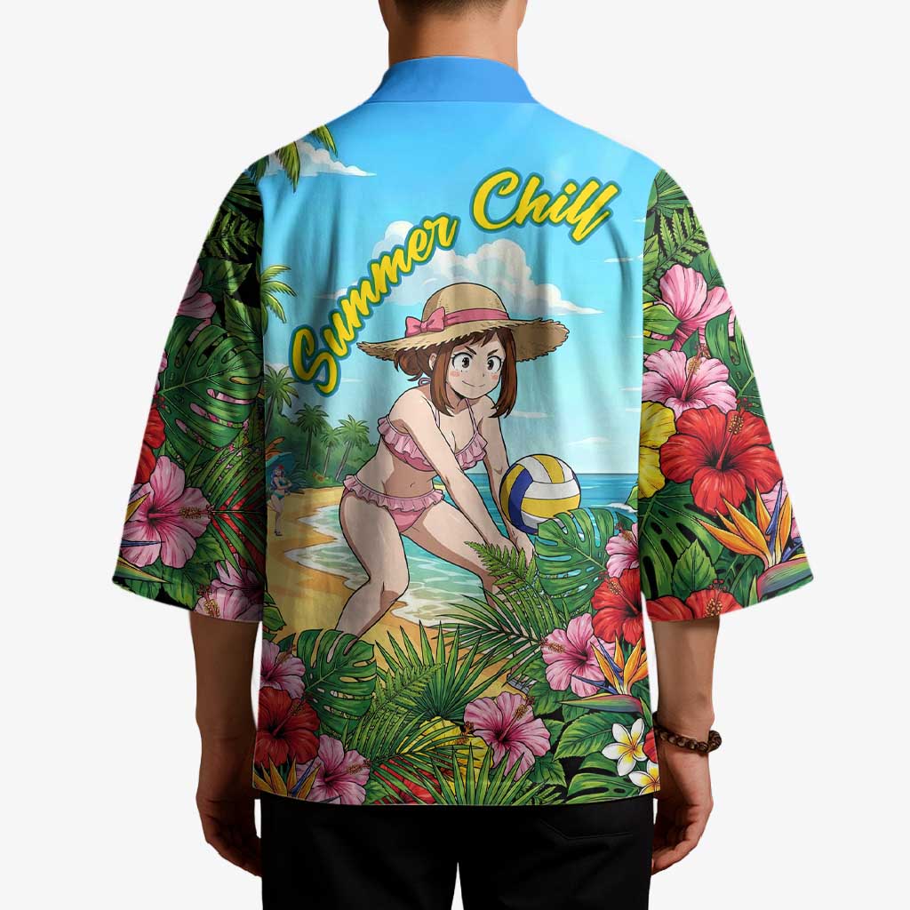 Ochako Uraraka Summer Chill Kimono Tropical Anime Beach Play