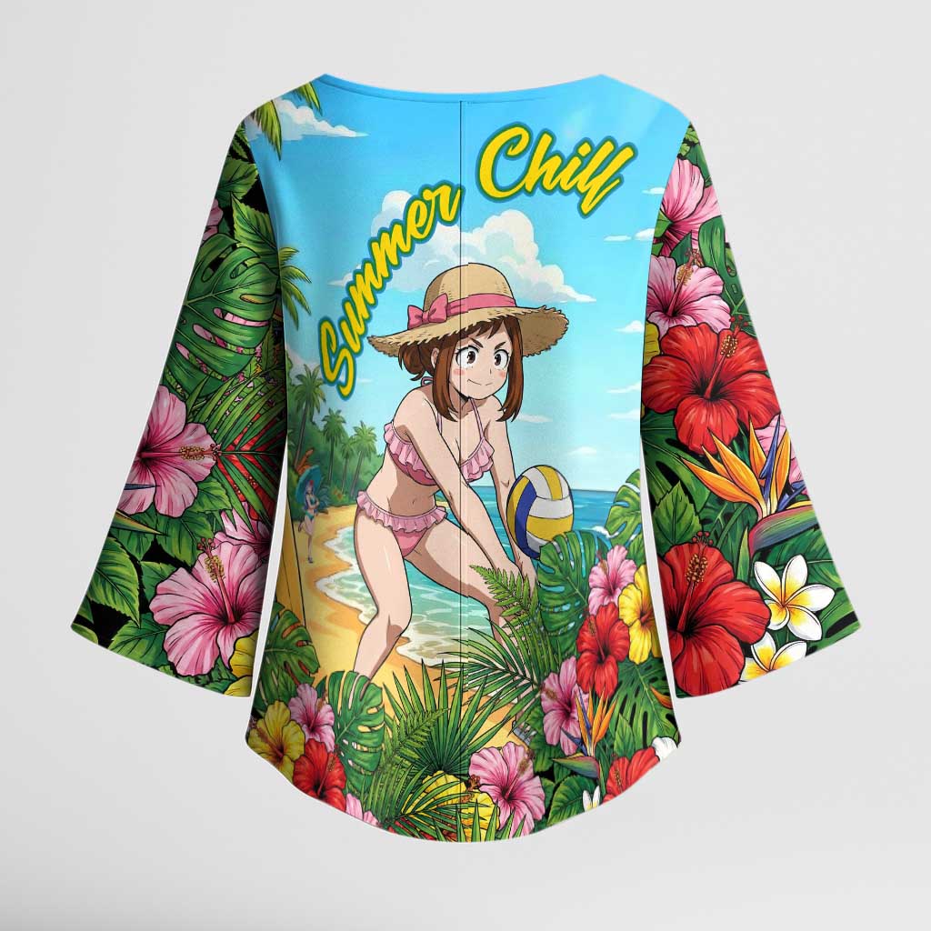 Ochako Uraraka Summer Chill Kimono Sleeve Blouse Tropical Anime Beach Play