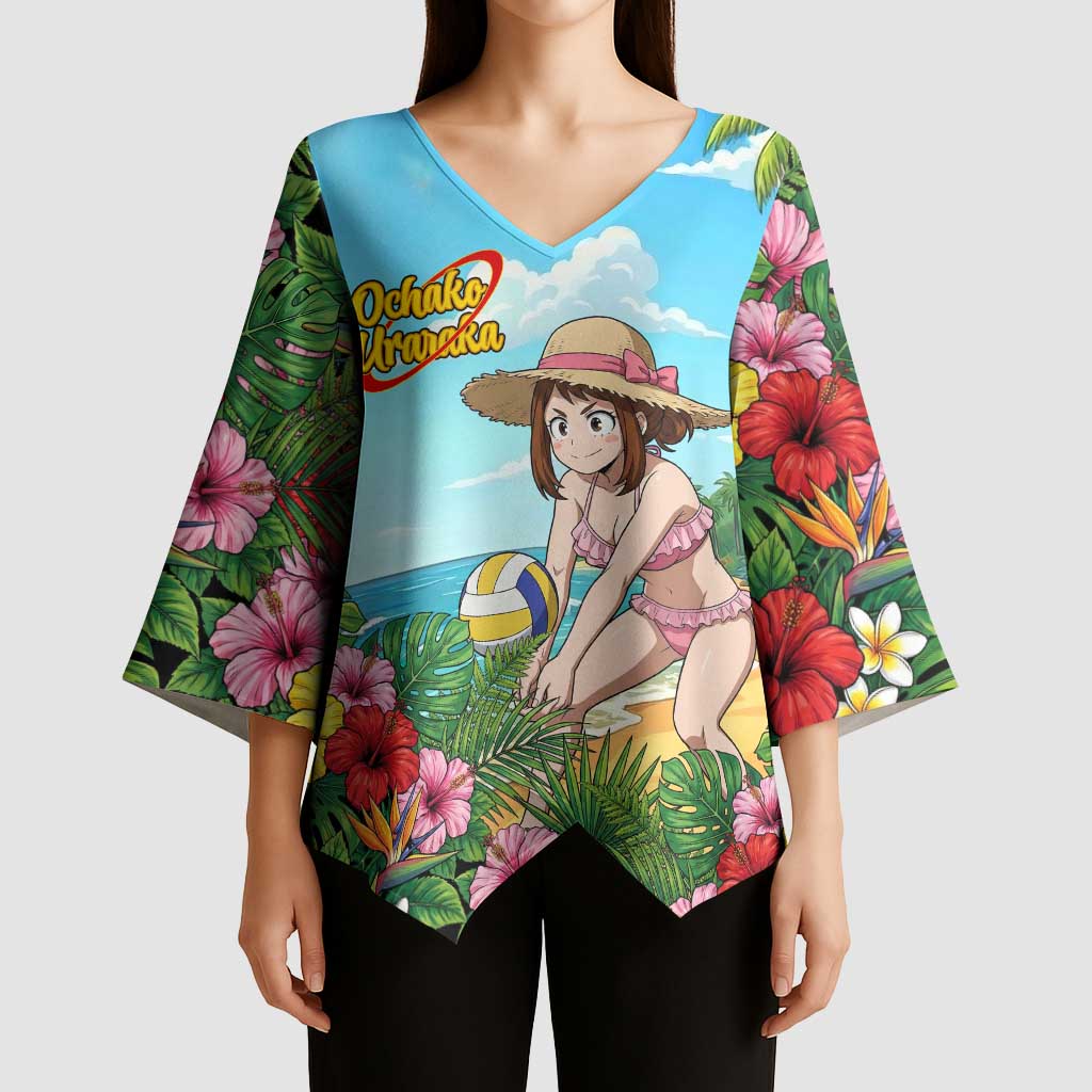Ochako Uraraka Summer Chill Kimono Sleeve Blouse Tropical Anime Beach Play