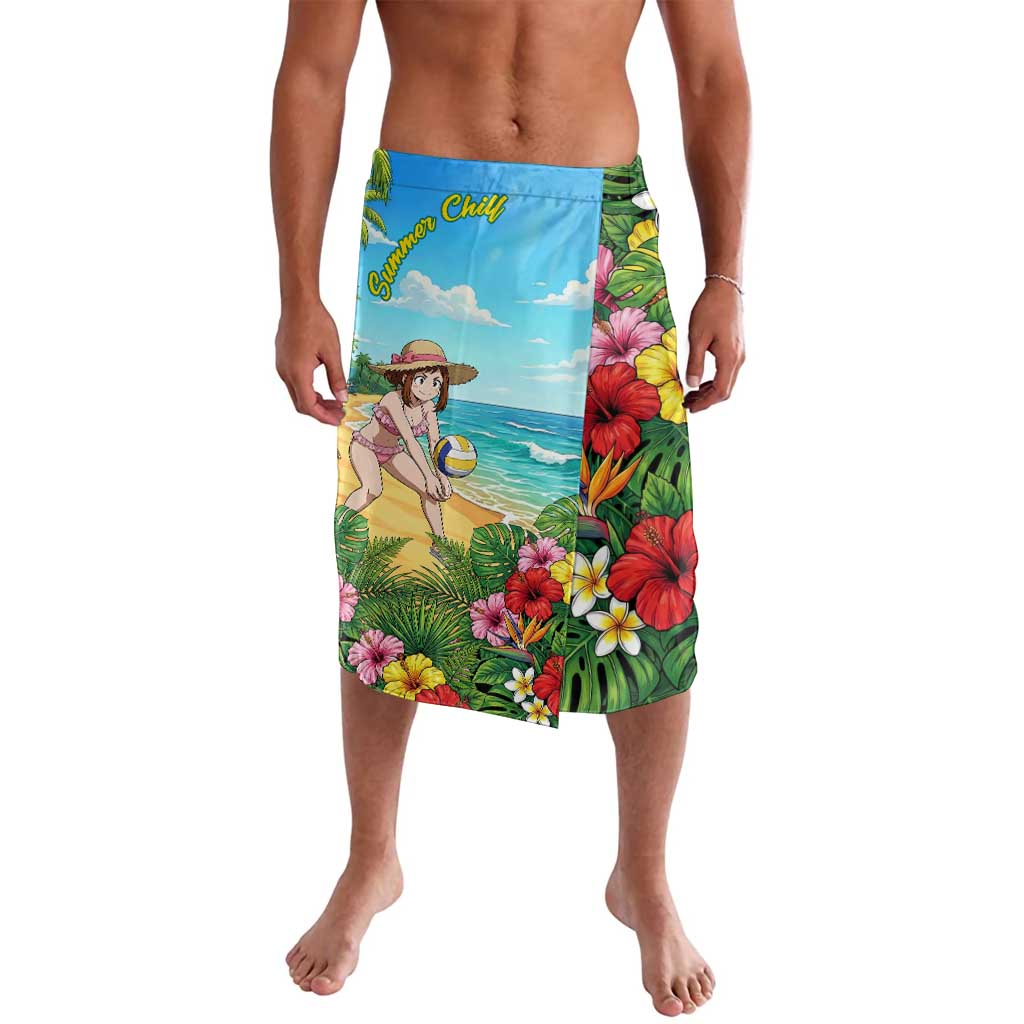 Ochako Uraraka Summer Chill Lavalava Tropical Anime Beach Play