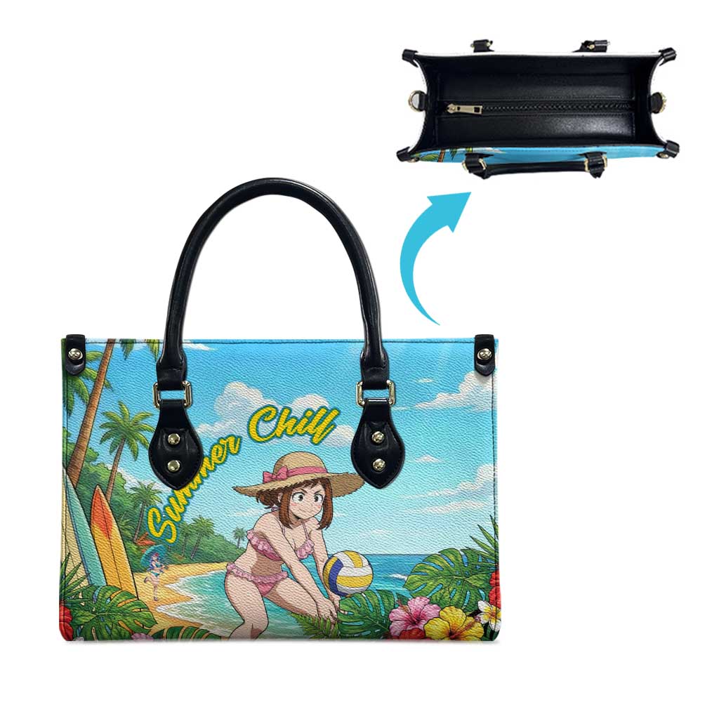 Ochako Uraraka Summer Chill Leather Bag Tropical Anime Beach Play