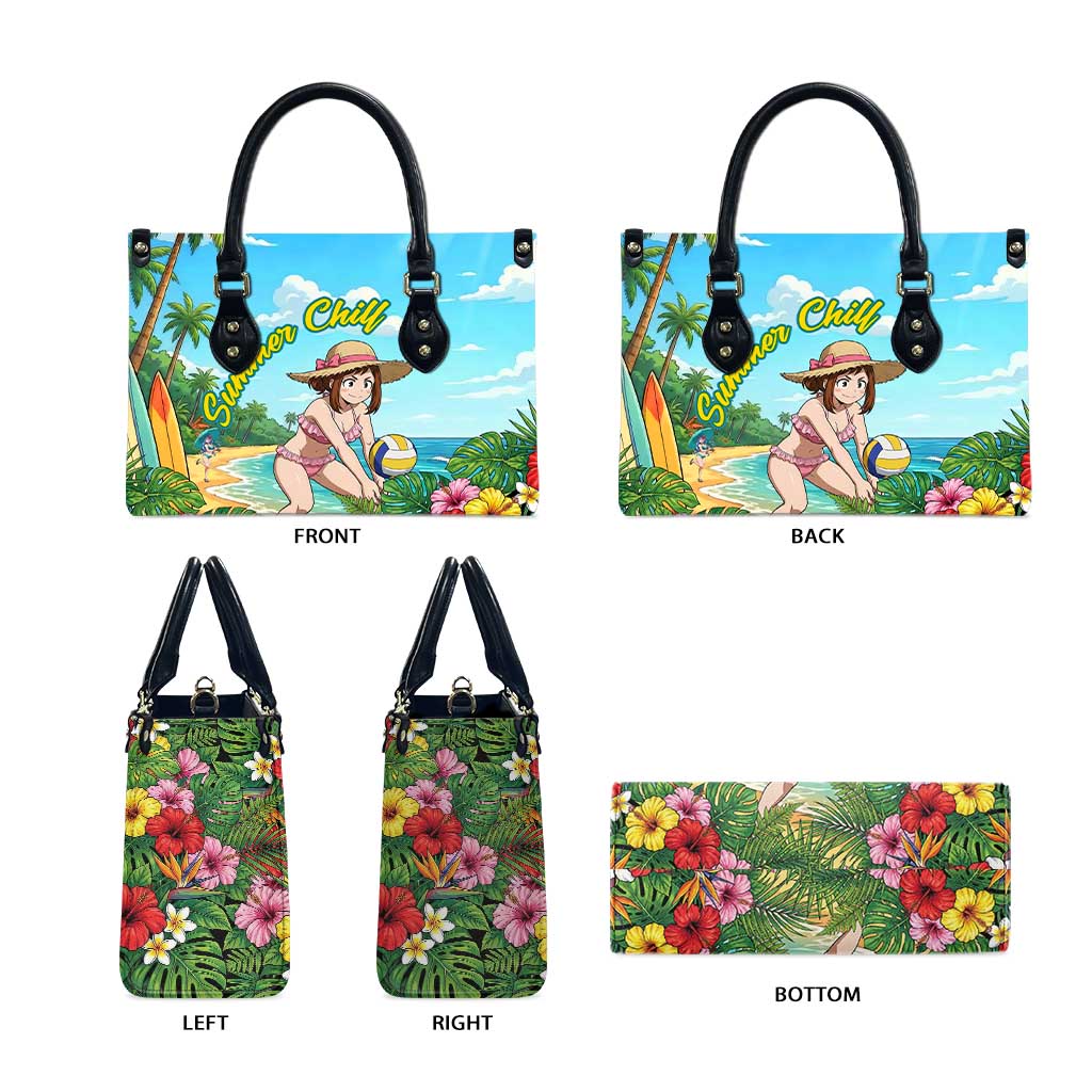 Ochako Uraraka Summer Chill Leather Bag Tropical Anime Beach Play