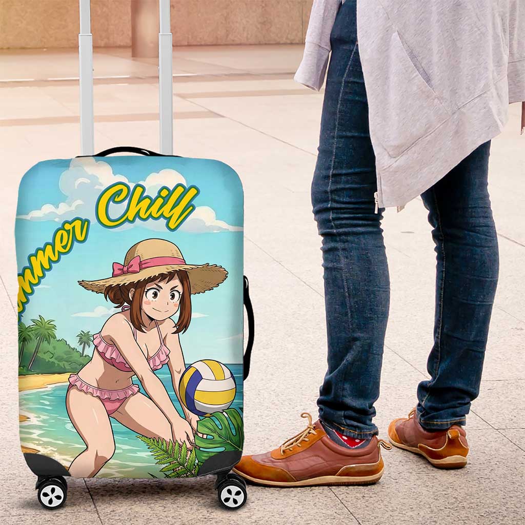 Ochako Uraraka Summer Chill Luggage Cover Tropical Anime Beach Play