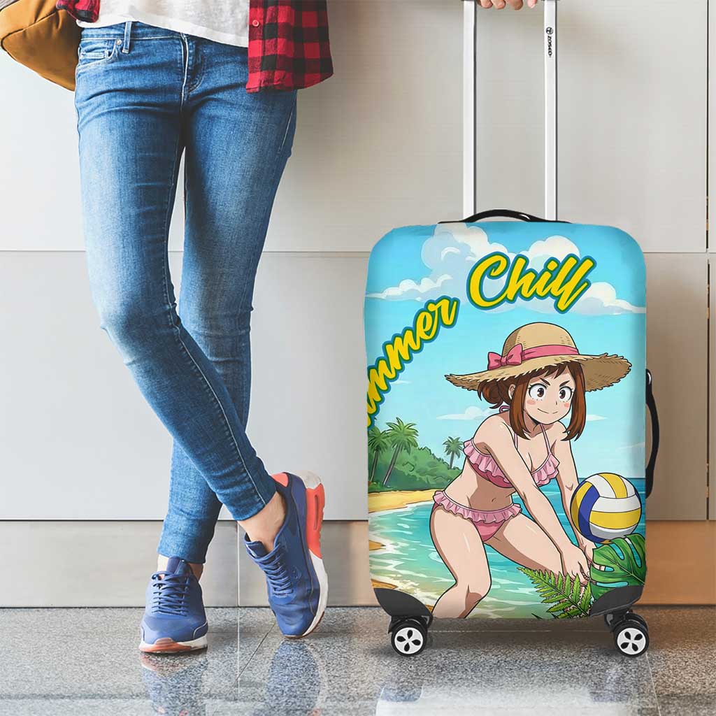 Ochako Uraraka Summer Chill Luggage Cover Tropical Anime Beach Play