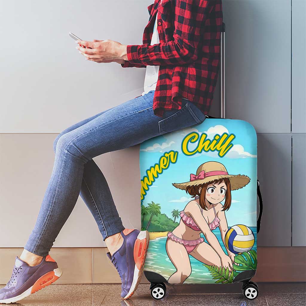 Ochako Uraraka Summer Chill Luggage Cover Tropical Anime Beach Play