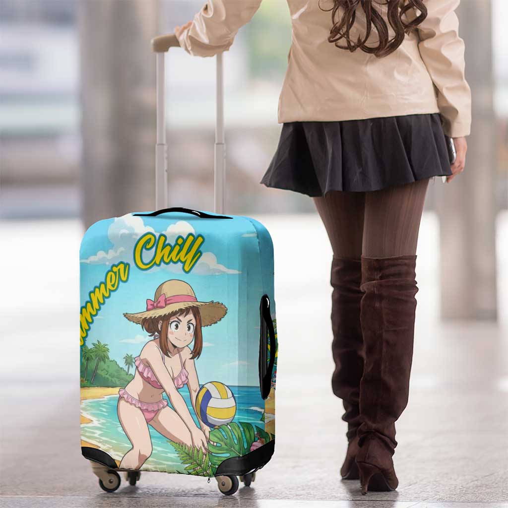 Ochako Uraraka Summer Chill Luggage Cover Tropical Anime Beach Play