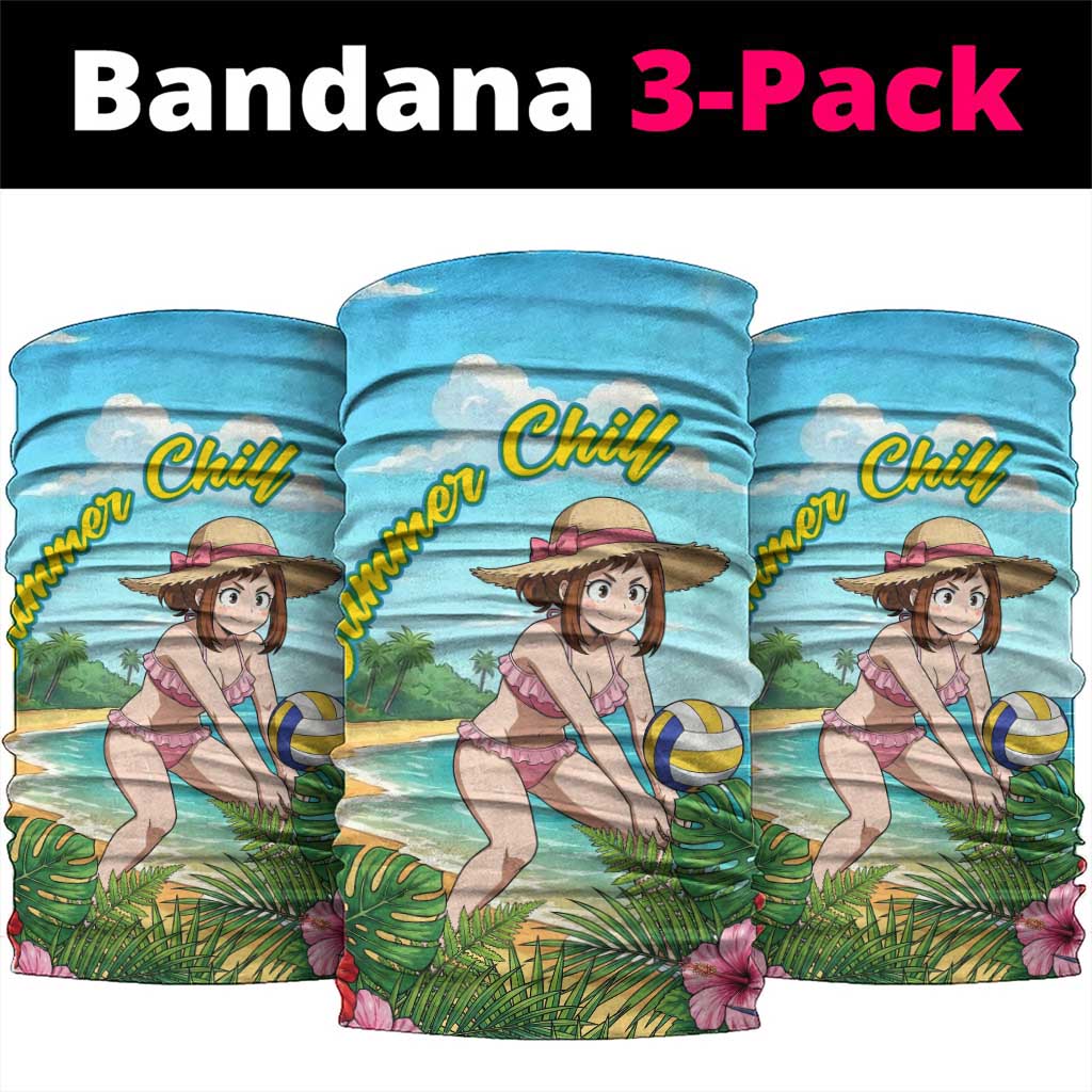 Ochako Uraraka Summer Chill Neck Gaiter Tropical Anime Beach Play