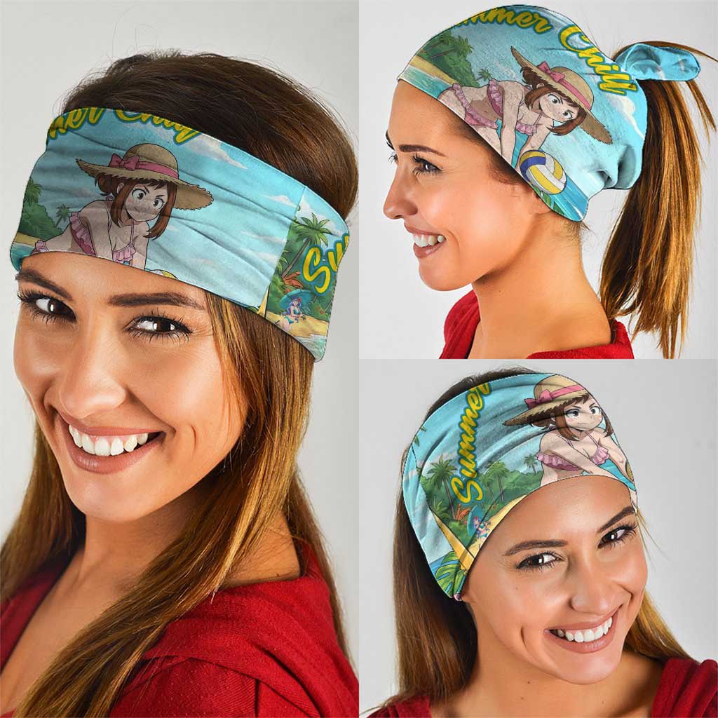 Ochako Uraraka Summer Chill Neck Gaiter Tropical Anime Beach Play