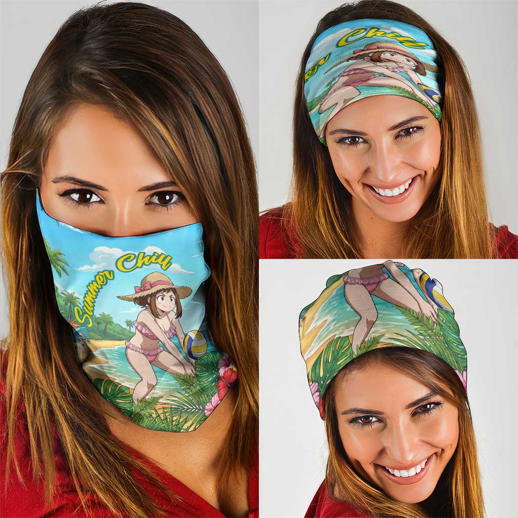 Ochako Uraraka Summer Chill Neck Gaiter Tropical Anime Beach Play