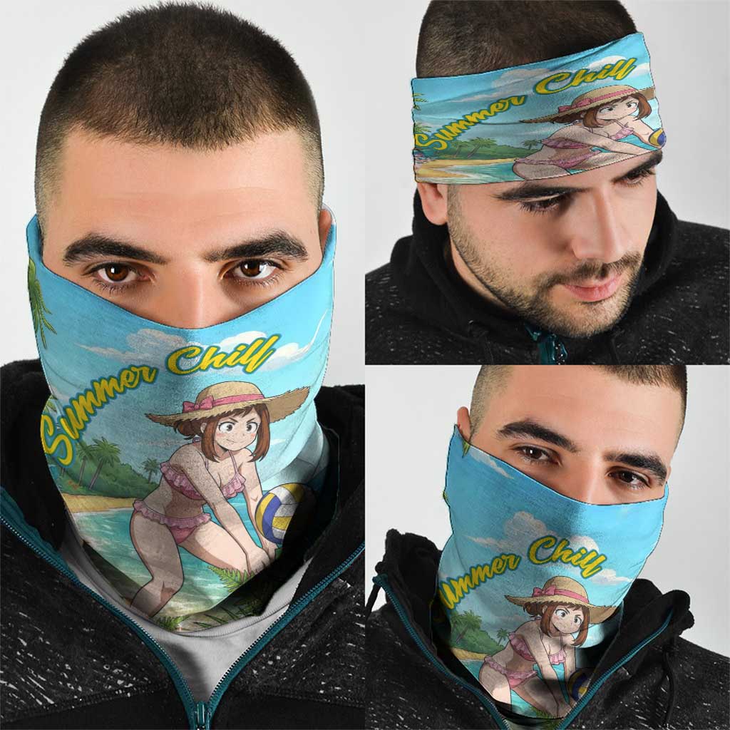 Ochako Uraraka Summer Chill Neck Gaiter Tropical Anime Beach Play