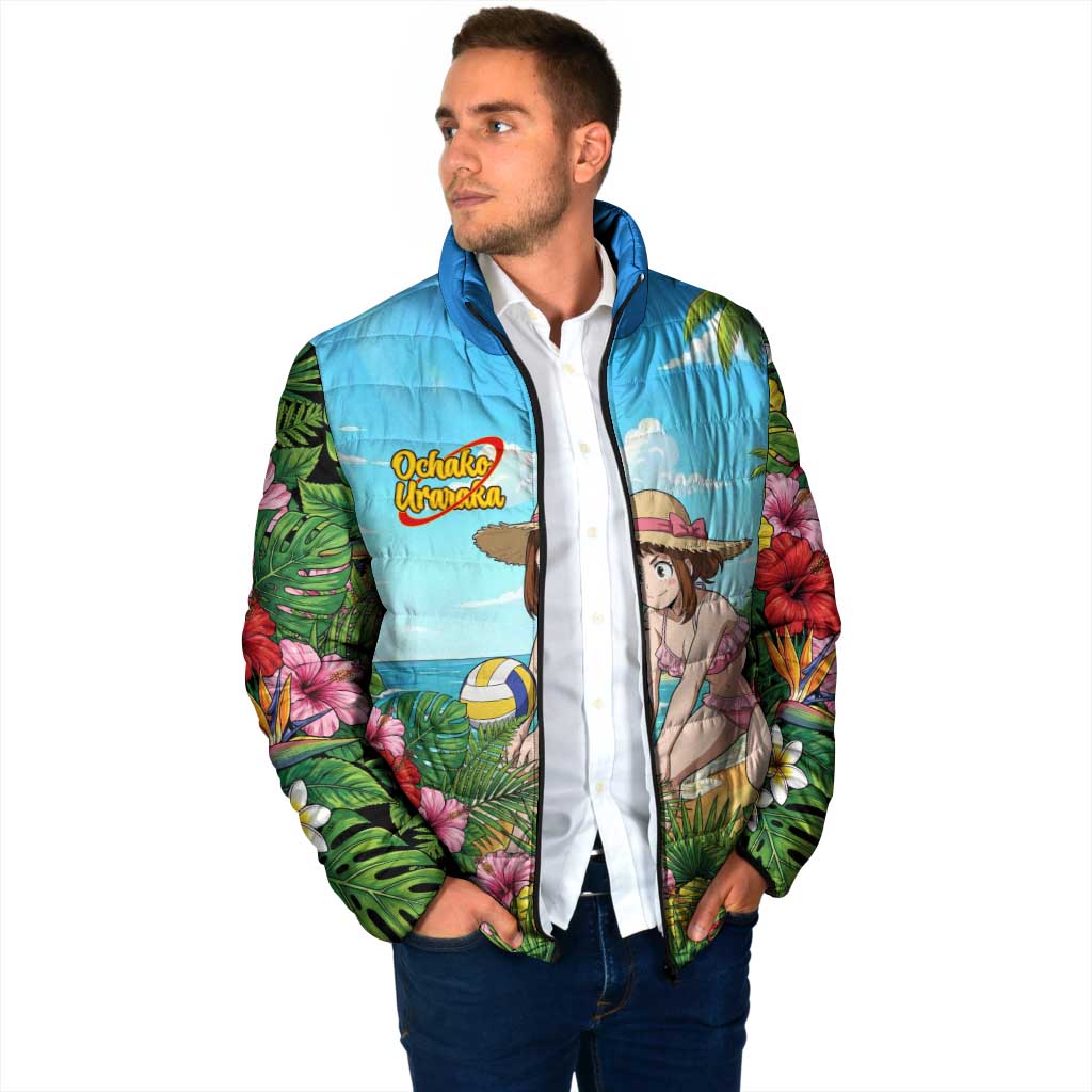 Ochako Uraraka Summer Chill Padded Jacket Tropical Anime Beach Play
