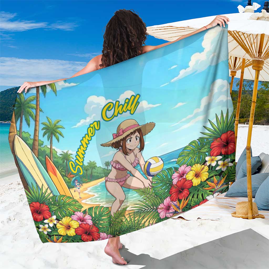 Ochako Uraraka Summer Chill Sarong Tropical Anime Beach Play
