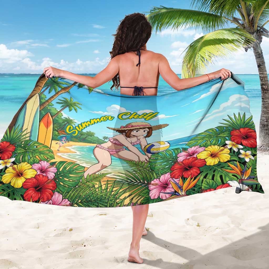 Ochako Uraraka Summer Chill Sarong Tropical Anime Beach Play