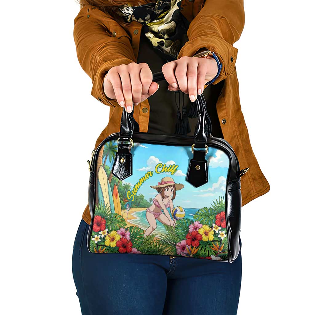 Ochako Uraraka Summer Chill Shoulder Handbag Tropical Anime Beach Play