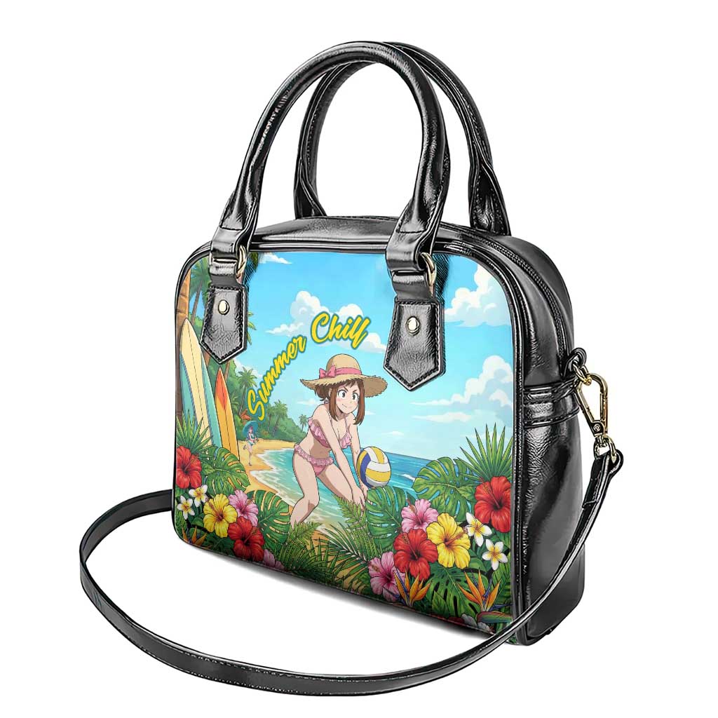 Ochako Uraraka Summer Chill Shoulder Handbag Tropical Anime Beach Play