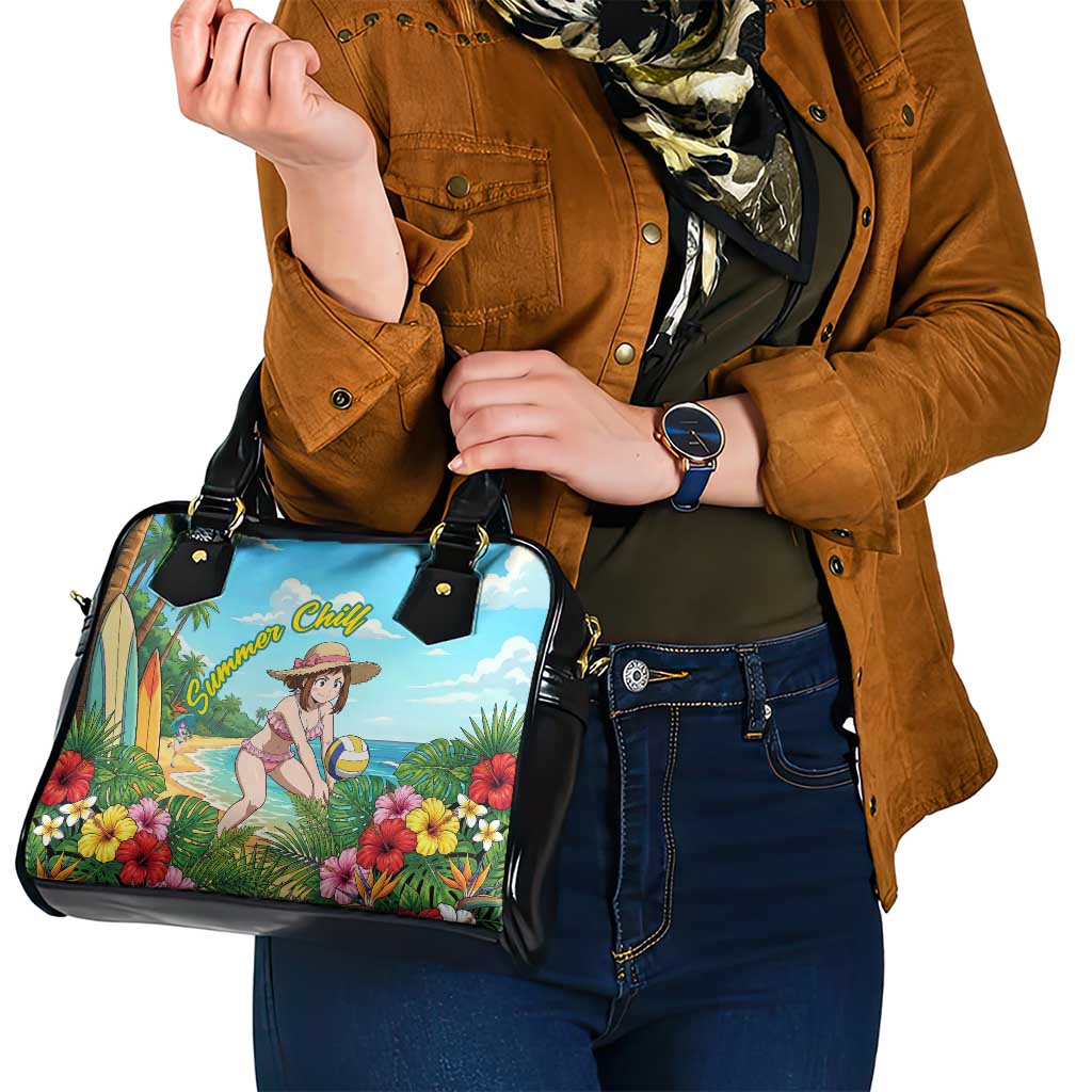Ochako Uraraka Summer Chill Shoulder Handbag Tropical Anime Beach Play