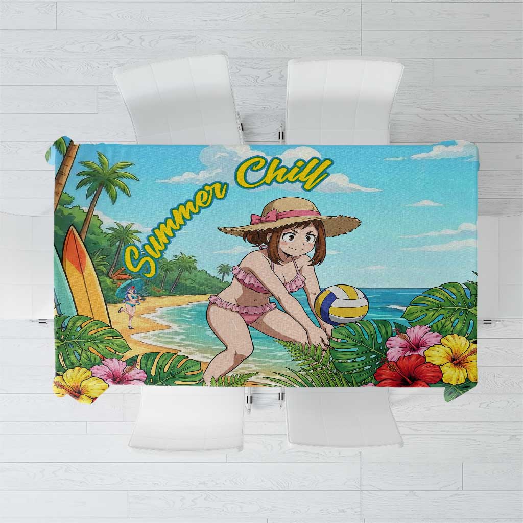 Ochako Uraraka Summer Chill Tablecloth Tropical Anime Beach Play