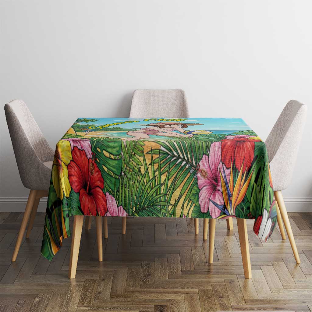 Ochako Uraraka Summer Chill Tablecloth Tropical Anime Beach Play