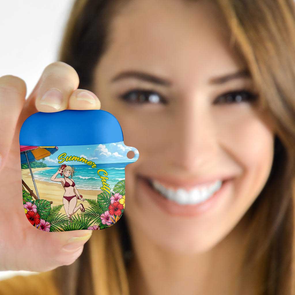 Himiko Toga Summer Chill AirPods Case Tropical Anime Paradise Art