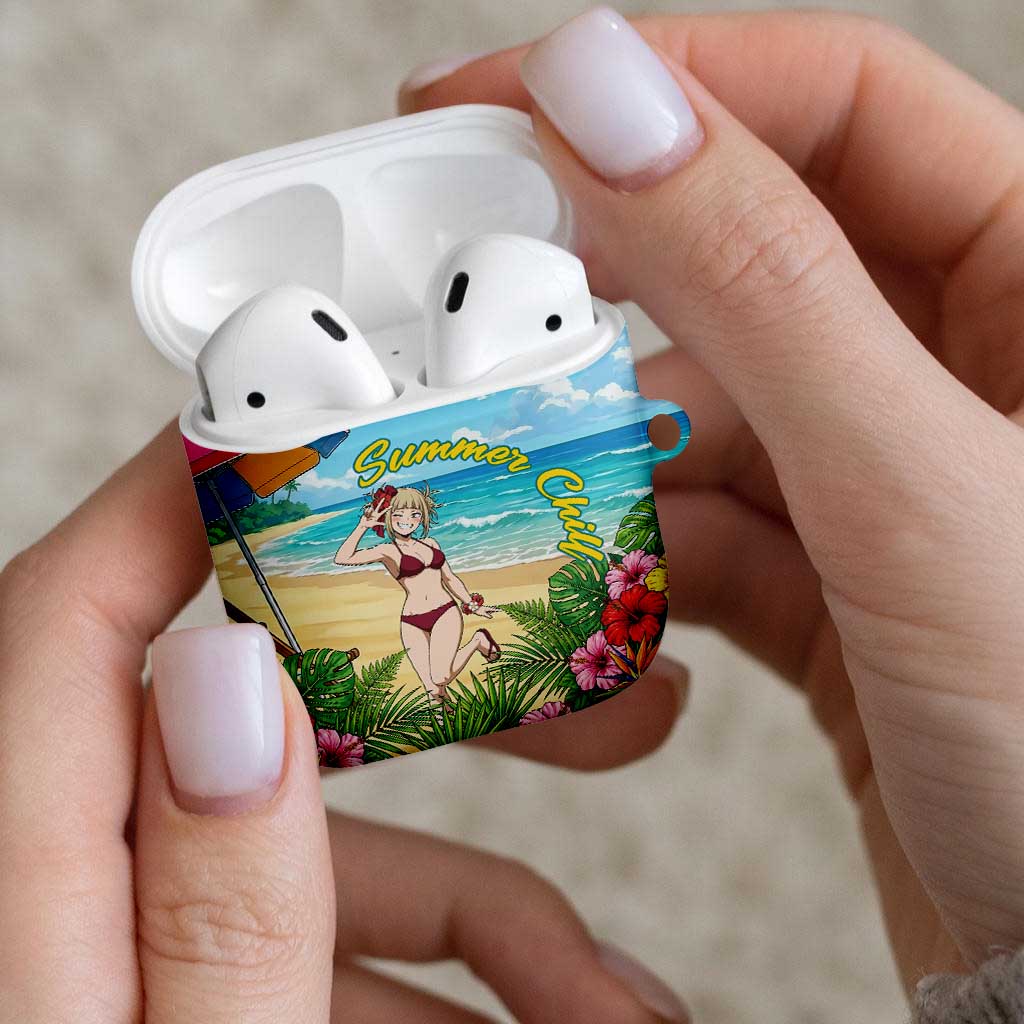 Himiko Toga Summer Chill AirPods Case Tropical Anime Paradise Art