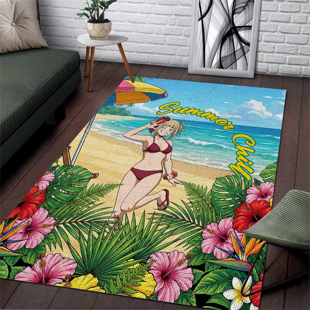 Himiko Toga Summer Chill Area Rug Tropical Anime Paradise Art