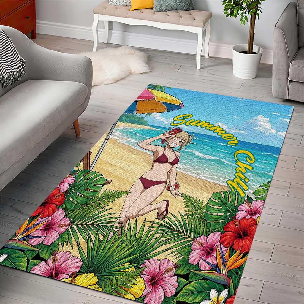 Himiko Toga Summer Chill Area Rug Tropical Anime Paradise Art
