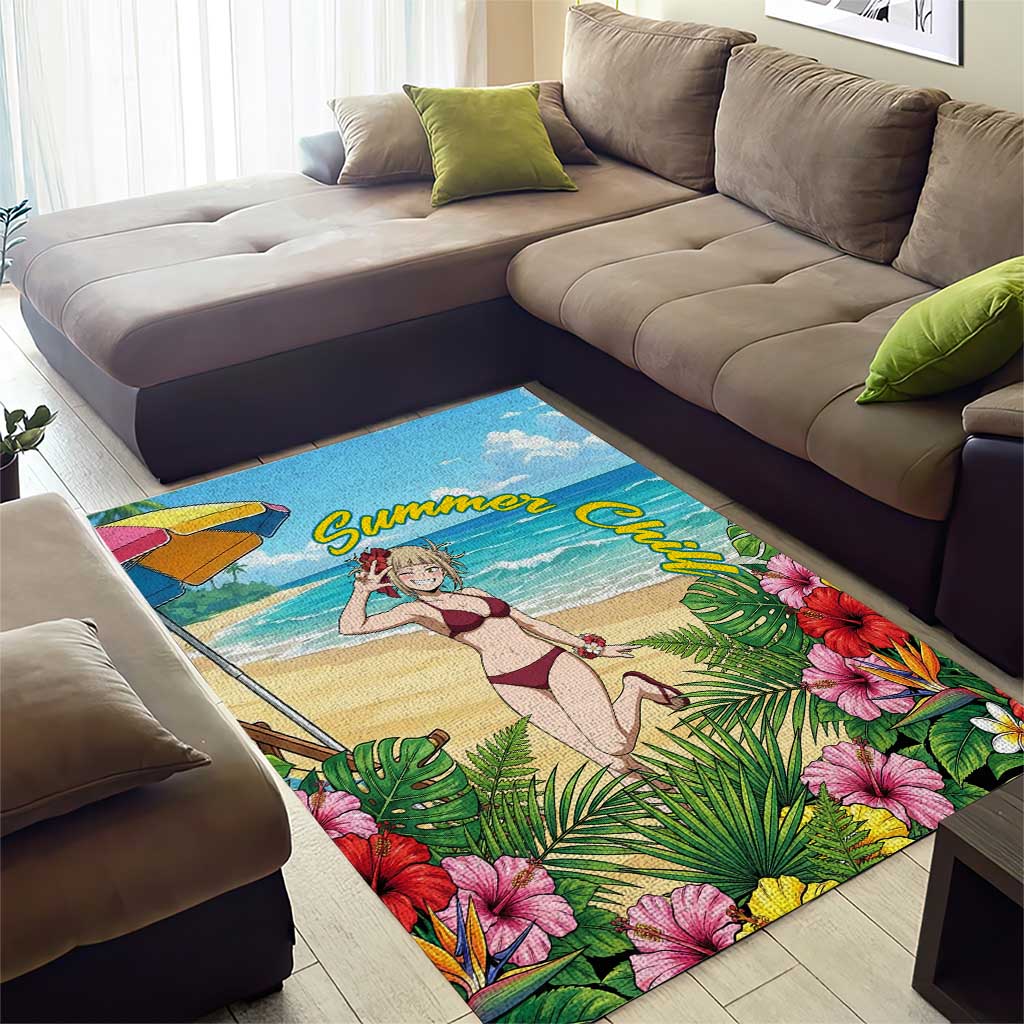 Himiko Toga Summer Chill Area Rug Tropical Anime Paradise Art