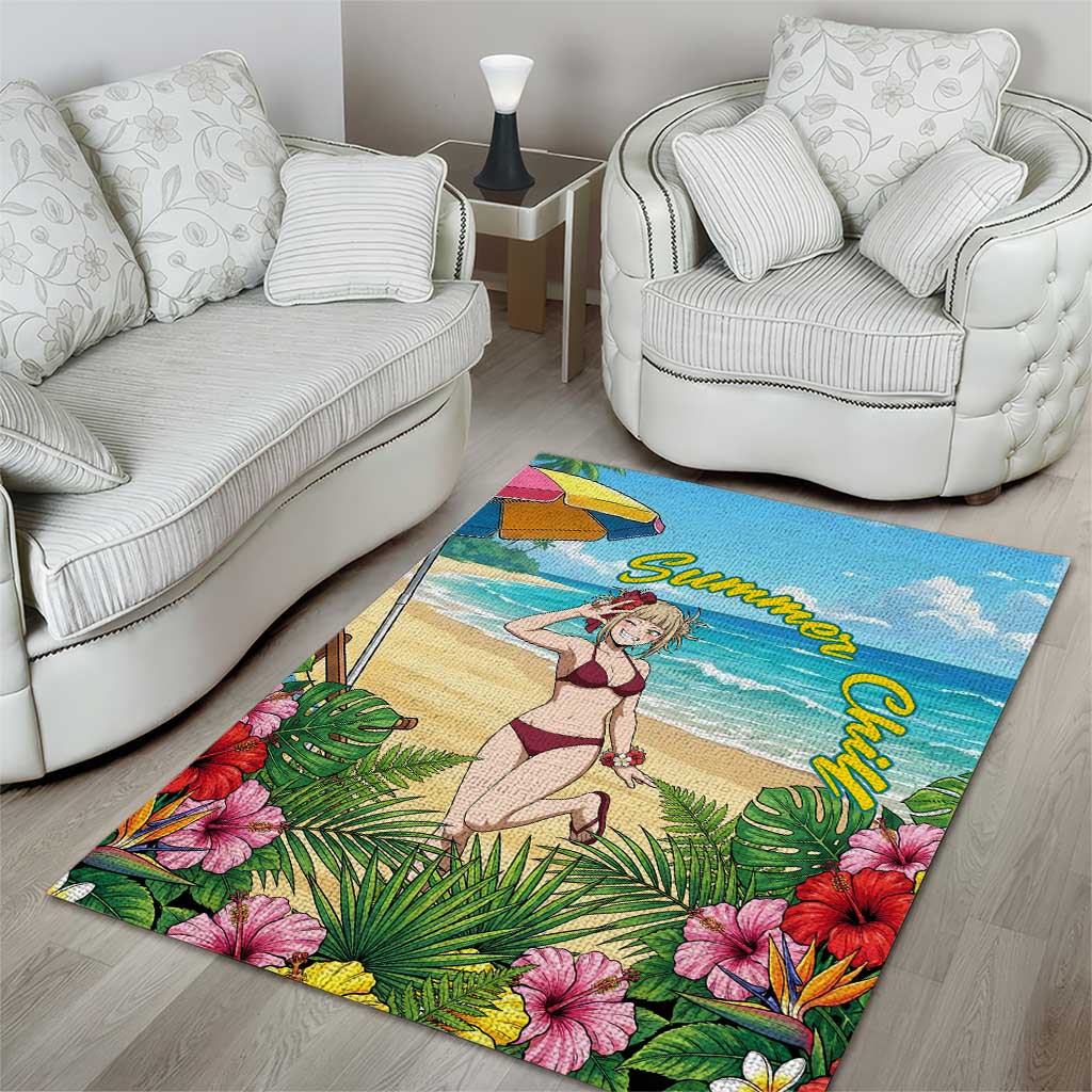 Himiko Toga Summer Chill Area Rug Tropical Anime Paradise Art