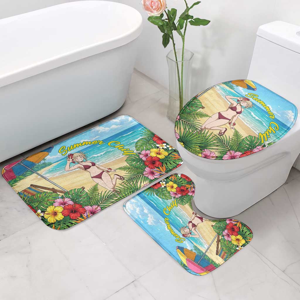 Himiko Toga Summer Chill Bathroom Set Tropical Anime Paradise Art