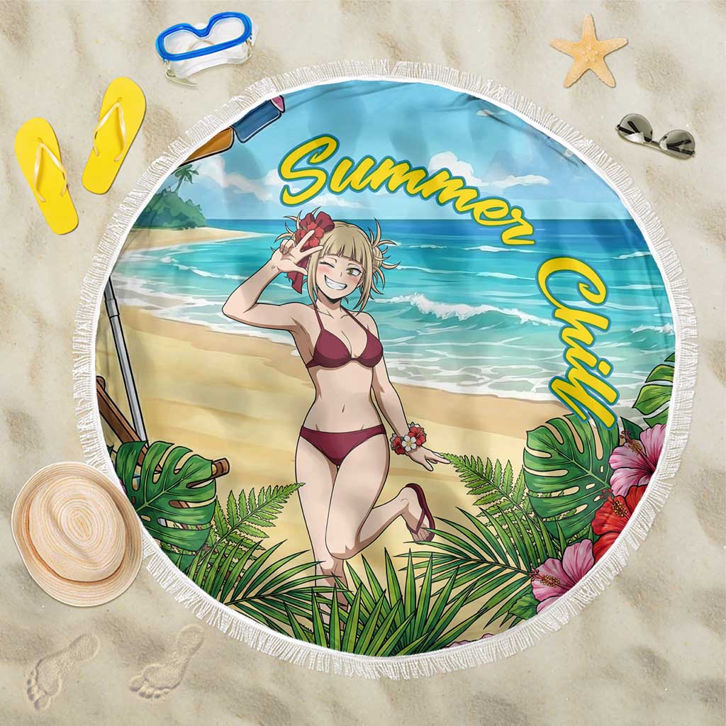 Himiko Toga Summer Chill Beach Blanket Tropical Anime Paradise Art
