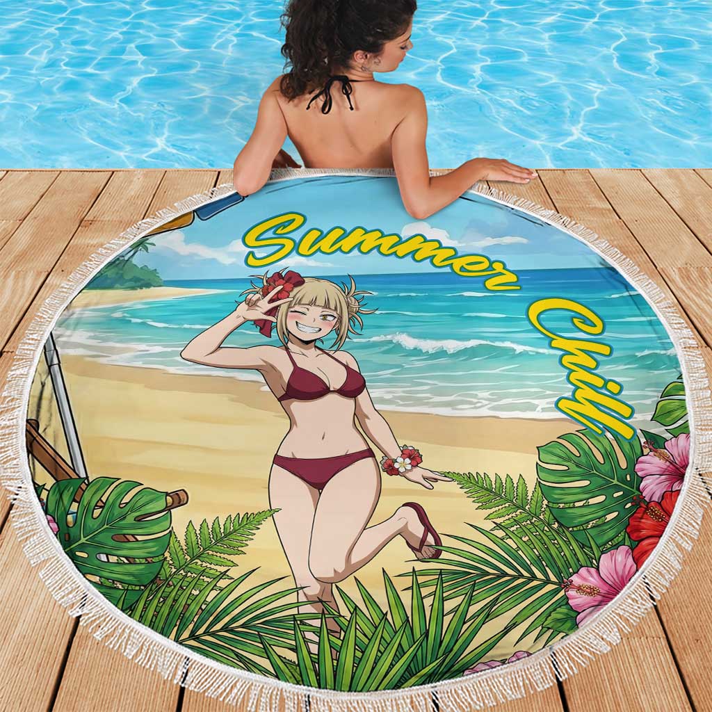 Himiko Toga Summer Chill Beach Blanket Tropical Anime Paradise Art